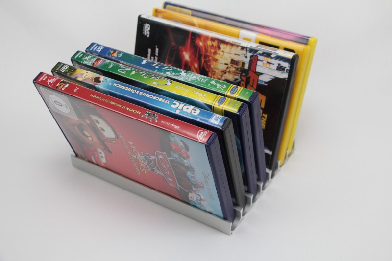 DVD Ständer Halter Alu silber für 7 DVD's Quer | eBay